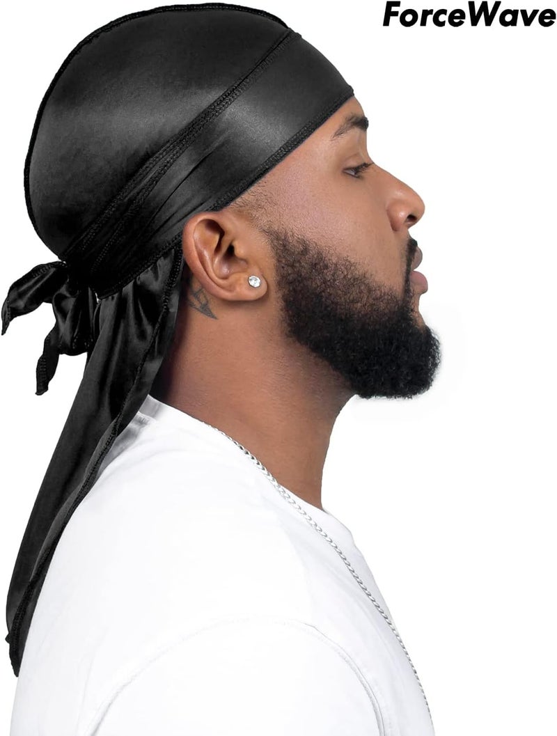 ForceWave 12 Pieces Silky Durag for Men Women Satin Durags for 360 Waves - Image 2